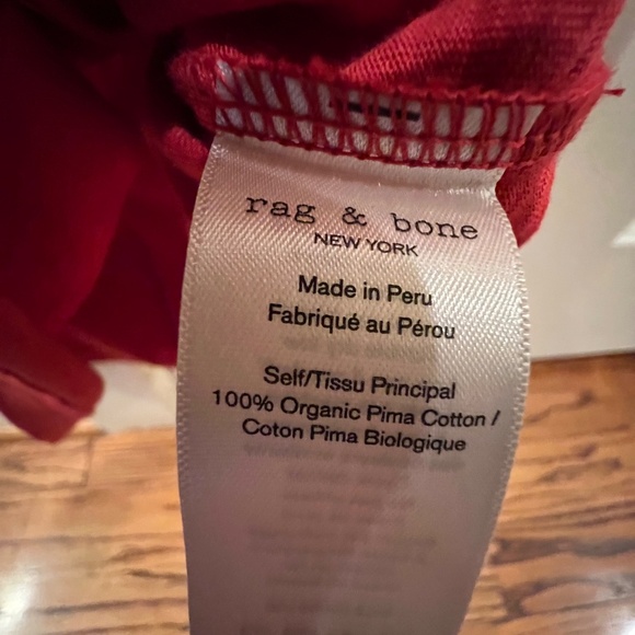 Rag & Bone, The Slub Tee - Red, Medium (NWT) - Picture 5 of 6